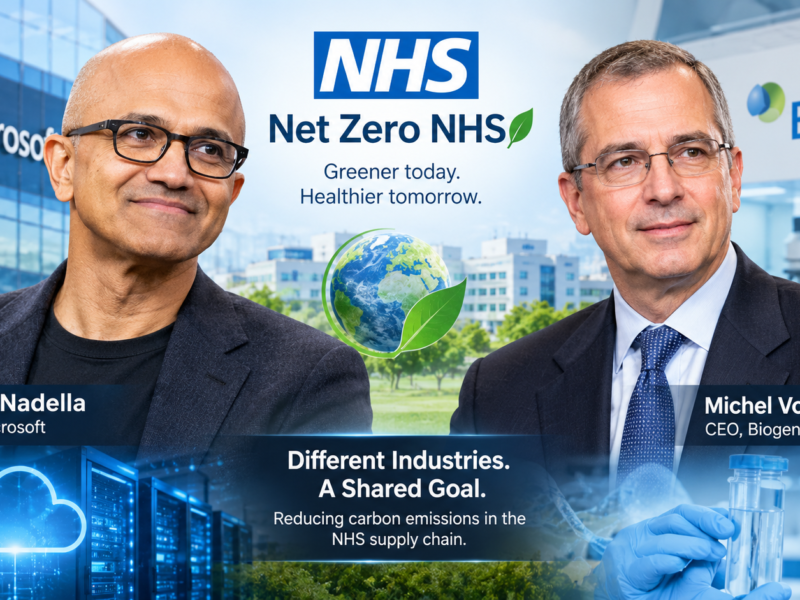 Satya Nadella and Michel Vounatsos